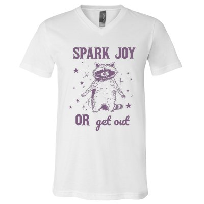 Spark Joy Or Get Out Vintage V-Neck T-Shirt