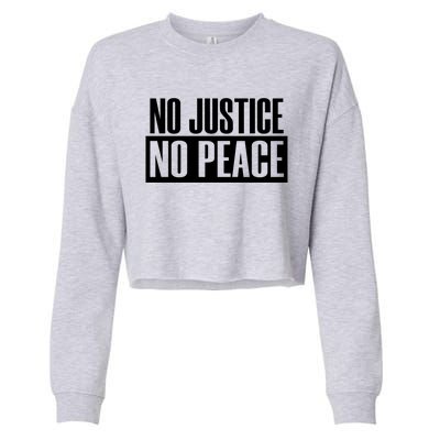 Social Justice Peace No Blm Protest 2020 Injustice Gift Cropped Pullover Crew