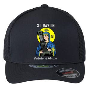 St. Javelin Protector Of Ukraine Support Stand With Ukraine Flexfit Unipanel Trucker Cap