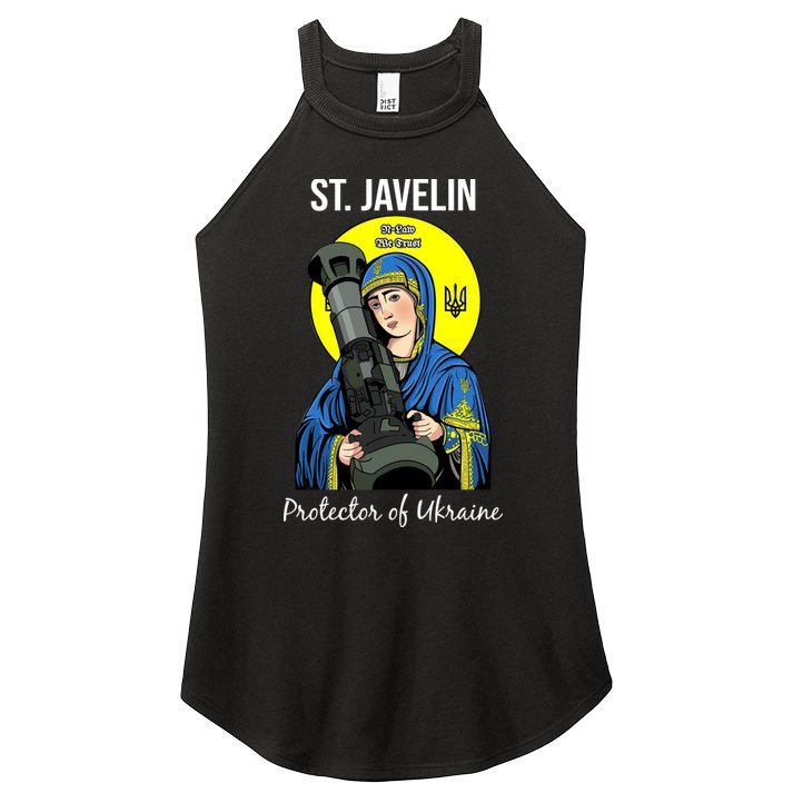 St. Javelin Protector Of Ukraine Support Stand With Ukraine Women's Perfect Tri Rocker Tank