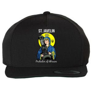 St. Javelin Protector Of Ukraine Support Stand With Ukraine Wool Snapback Cap