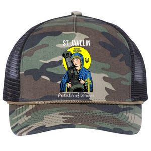 St. Javelin Protector Of Ukraine Support Stand With Ukraine Retro Rope Trucker Hat Cap