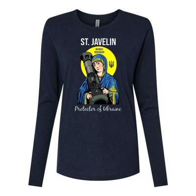 St. Javelin Protector Of Ukraine Support Stand With Ukraine Womens Cotton Relaxed Long Sleeve T-Shirt