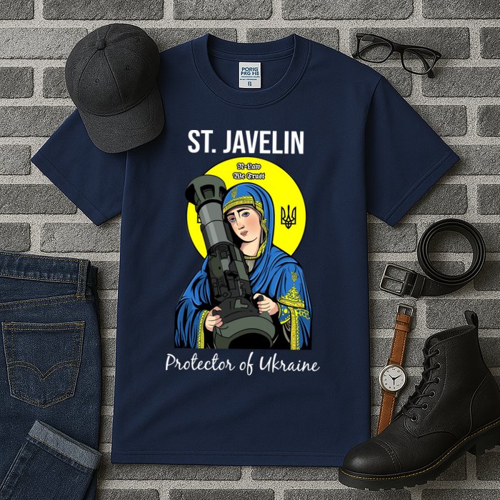 St. Javelin Protector Of Ukraine Support Stand With Ukraine Tall T-Shirt