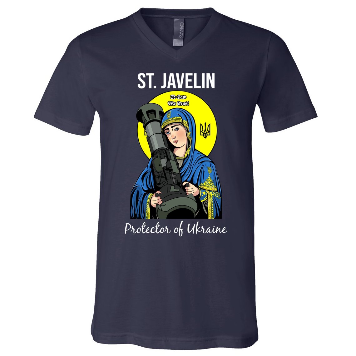 St. Javelin Protector Of Ukraine Support Stand With Ukraine V-Neck T-Shirt