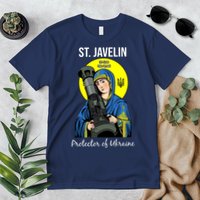St. Javelin Protector Of Ukraine Support Stand With Ukraine Premium T-Shirt
