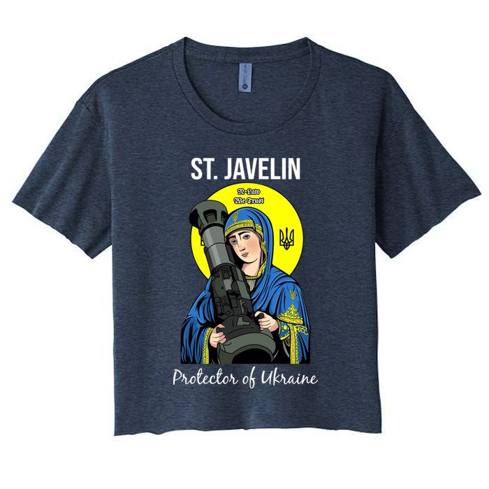 St. Javelin Protector Of Ukraine Support Stand With Ukraine Crop Top