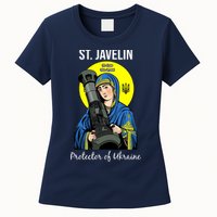 St. Javelin Protector Of Ukraine Support Stand With Ukraine Womens T-Shirt