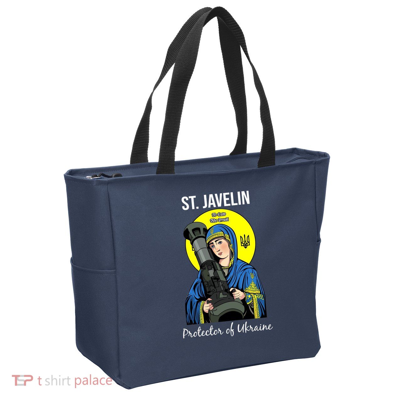 St. Javelin Protector Of Ukraine Support Stand With Ukraine Zip Tote Bag
