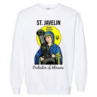 St. Javelin Protector Of Ukraine Support Stand With Ukraine Garment-Dyed Sweatshirt