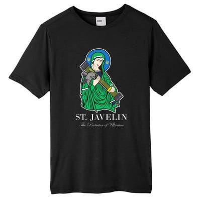 St. Javelin Protector Of Ukraine Tall Fusion ChromaSoft Performance T-Shirt