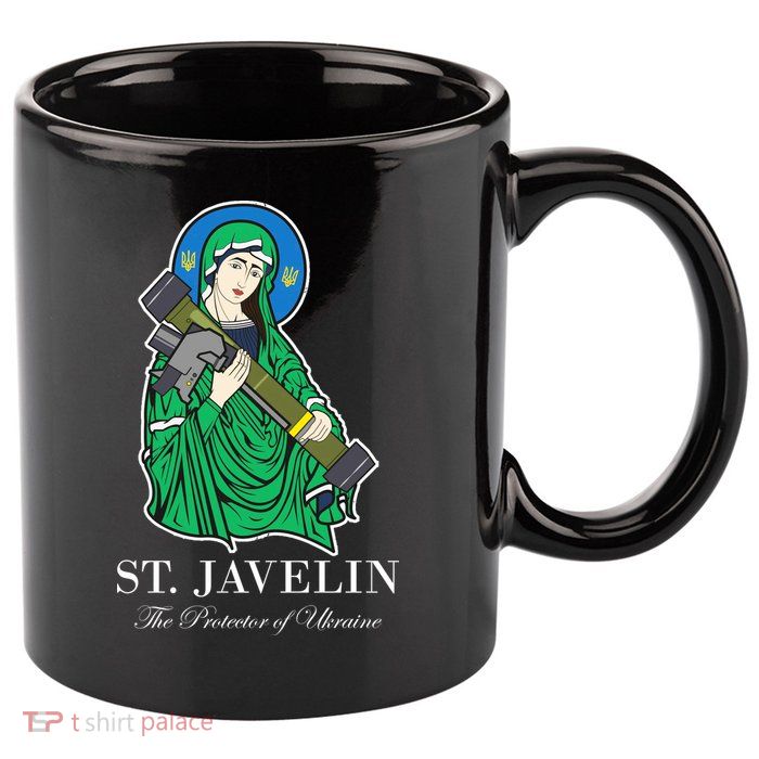 St. Javelin Protector Of Ukraine 11oz C Handle Ceramic Mug