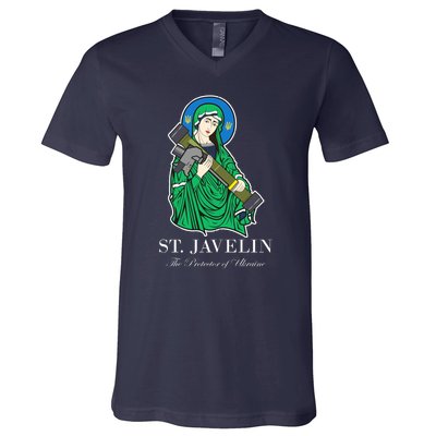 St. Javelin Protector Of Ukraine V-Neck T-Shirt