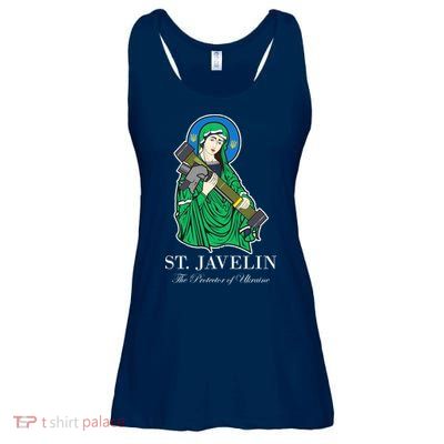 St. Javelin Protector Of Ukraine Ladies Essential Flowy Tank