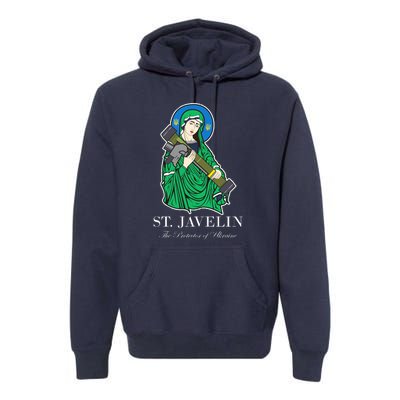 St. Javelin Protector Of Ukraine Premium Hoodie