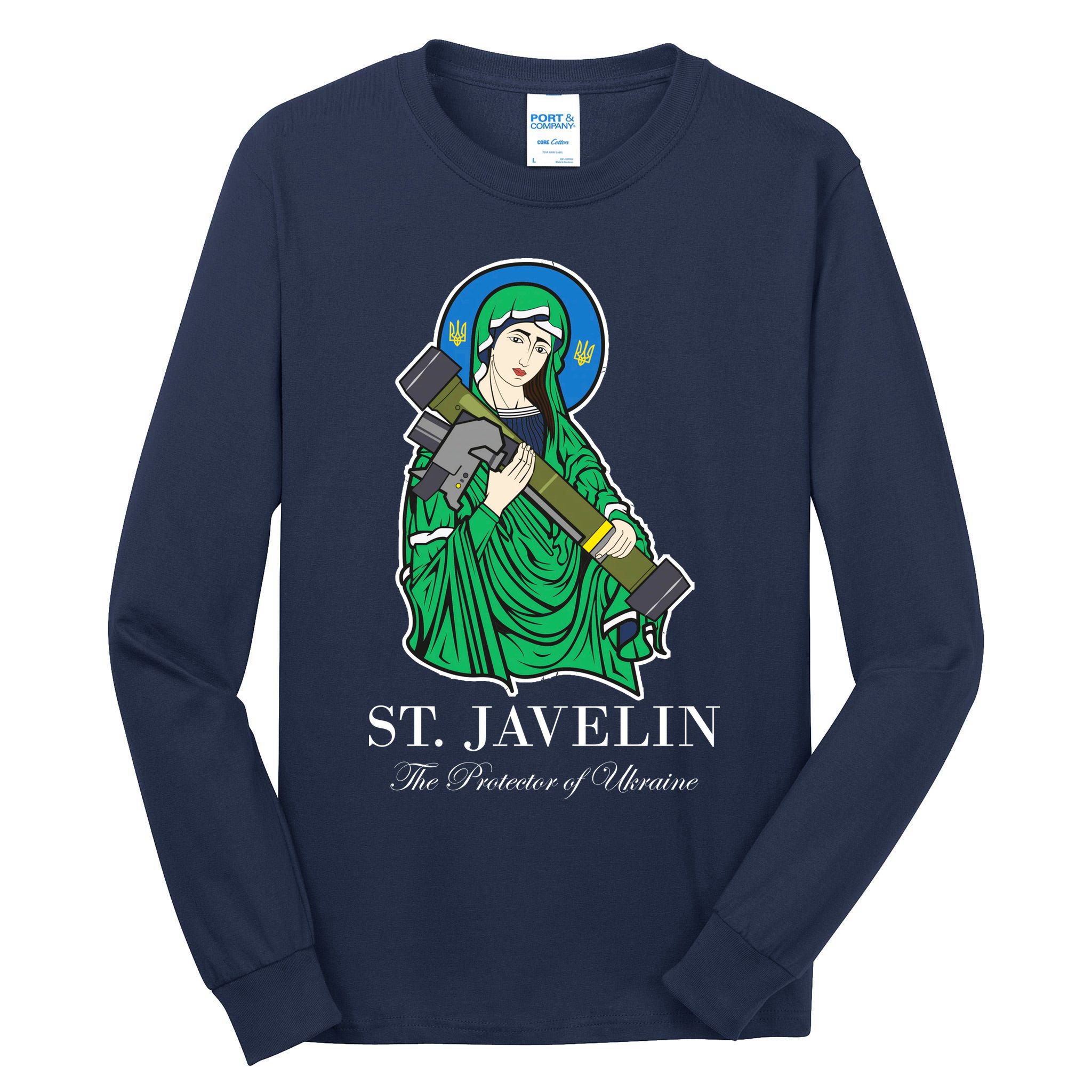 St. Javelin Protector Of Ukraine Tall Long Sleeve T-Shirt