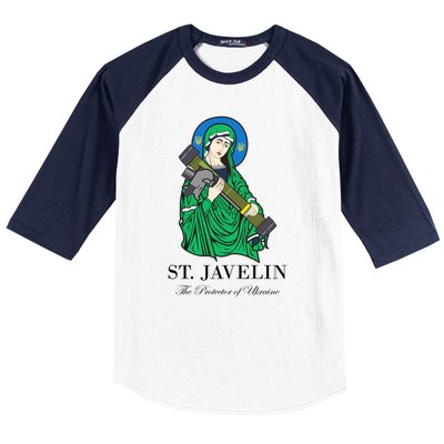 St. Javelin Protector Of Ukraine Baseball Sleeve Shirt