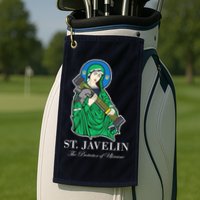 St. Javelin Protector Of Ukraine Golf Towel