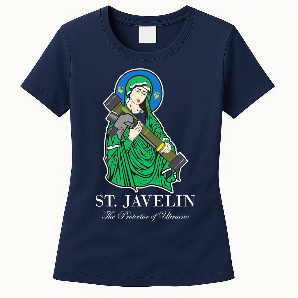 St. Javelin Protector Of Ukraine Womens T-Shirt