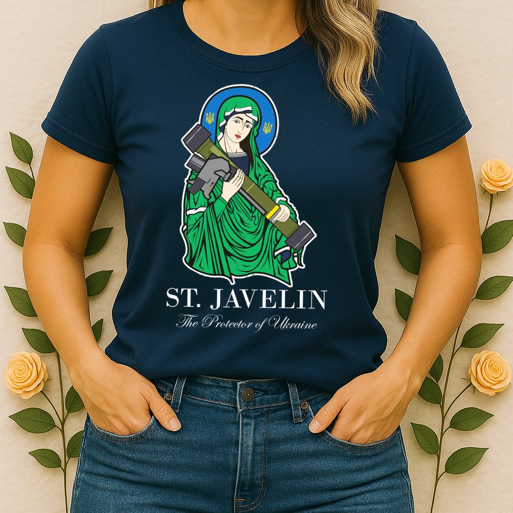 St. Javelin Protector Of Ukraine Womens T-Shirt