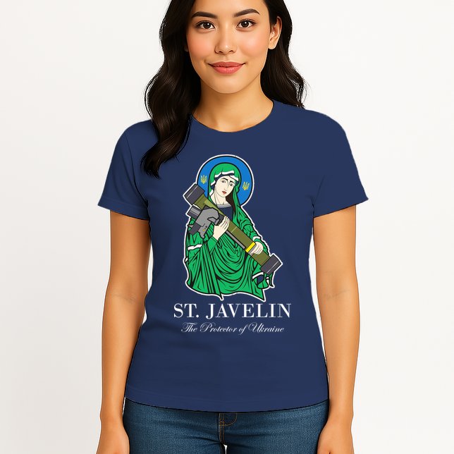 St. Javelin Protector Of Ukraine Womens T-Shirt