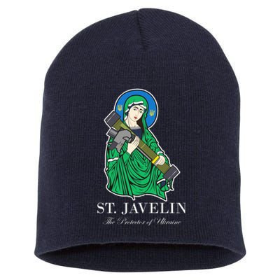 St. Javelin Protector Of Ukraine Short Acrylic Beanie