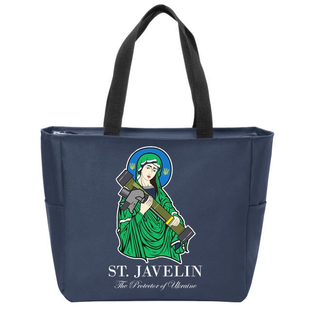 St. Javelin Protector Of Ukraine Zip Tote Bag