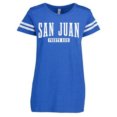 San Juan Puerto Rico Pride Puerto Rican Boricua Enza Ladies Jersey Football T-Shirt