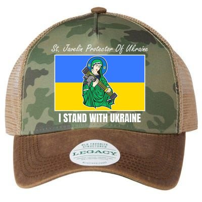 St. Javelin Protector Of Ukraine I Stand With Ukraine Legacy Tie Dye Trucker Hat