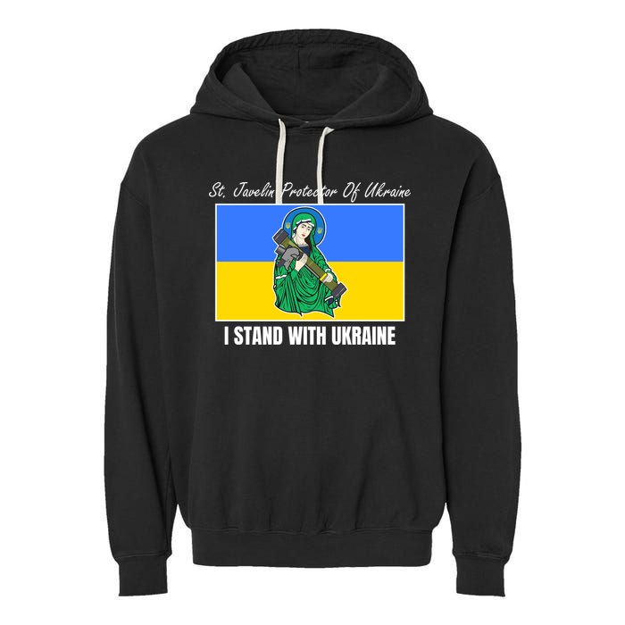 St. Javelin Protector Of Ukraine I Stand With Ukraine Garment-Dyed Fleece Hoodie