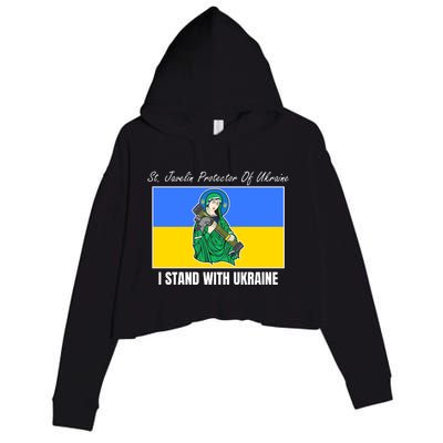 St. Javelin Protector Of Ukraine I Stand With Ukraine Crop Fleece Hoodie