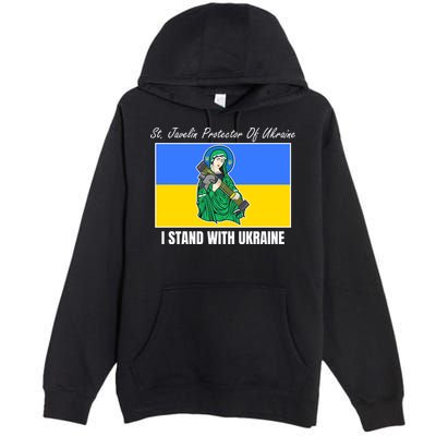 St. Javelin Protector Of Ukraine I Stand With Ukraine Premium Pullover Hoodie