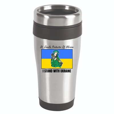 St. Javelin Protector Of Ukraine I Stand With Ukraine 16oz Travel Tumbler