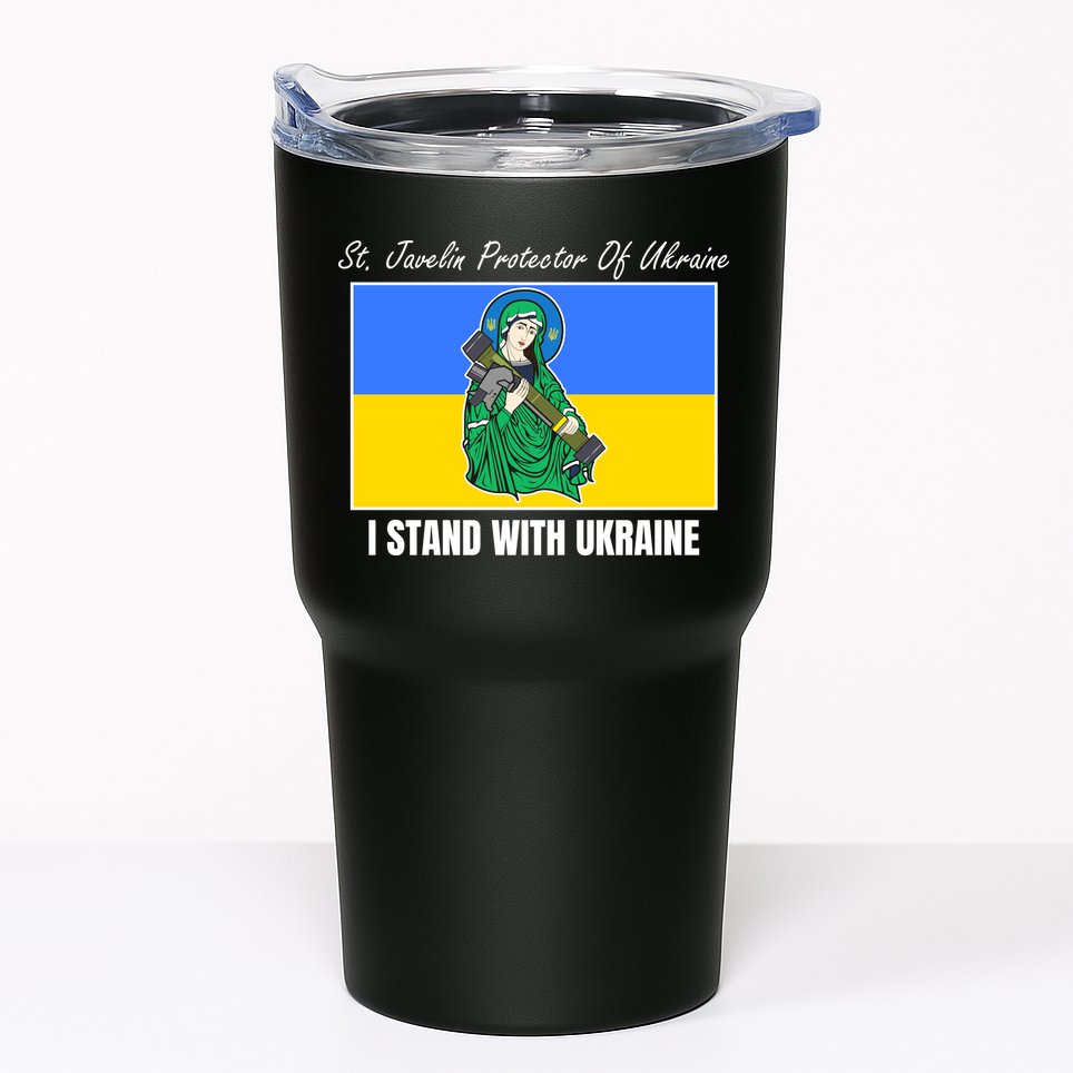 St. Javelin Protector Of Ukraine I Stand With Ukraine Tumbler
