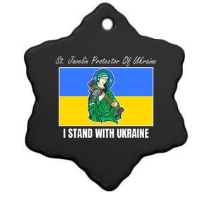 St. Javelin Protector Of Ukraine I Stand With Ukraine Ceramic Star Ornament