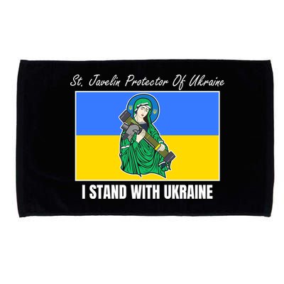 St. Javelin Protector Of Ukraine I Stand With Ukraine Microfiber Hand Towel