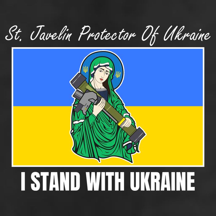 St. Javelin Protector Of Ukraine I Stand With Ukraine Microfiber Hand Towel