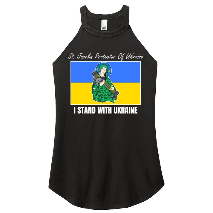 St. Javelin Protector Of Ukraine I Stand With Ukraine Women's Perfect Tri Rocker Tank