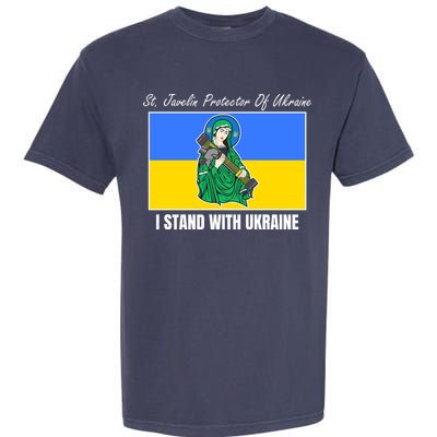 St. Javelin Protector Of Ukraine I Stand With Ukraine Garment-Dyed Heavyweight T-Shirt