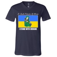 St. Javelin Protector Of Ukraine I Stand With Ukraine V-Neck T-Shirt