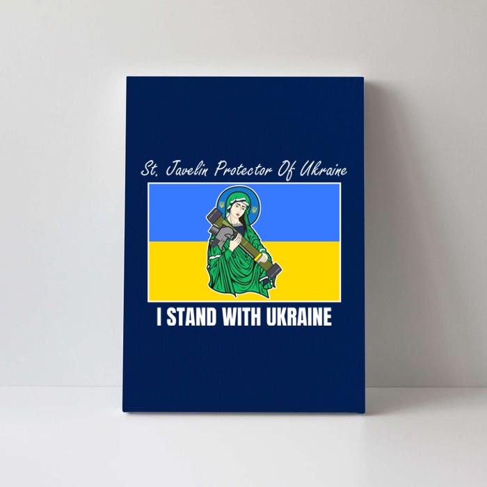 St. Javelin Protector Of Ukraine I Stand With Ukraine Canvas