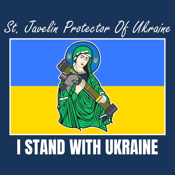 St. Javelin Protector Of Ukraine I Stand With Ukraine Flatbill Hat