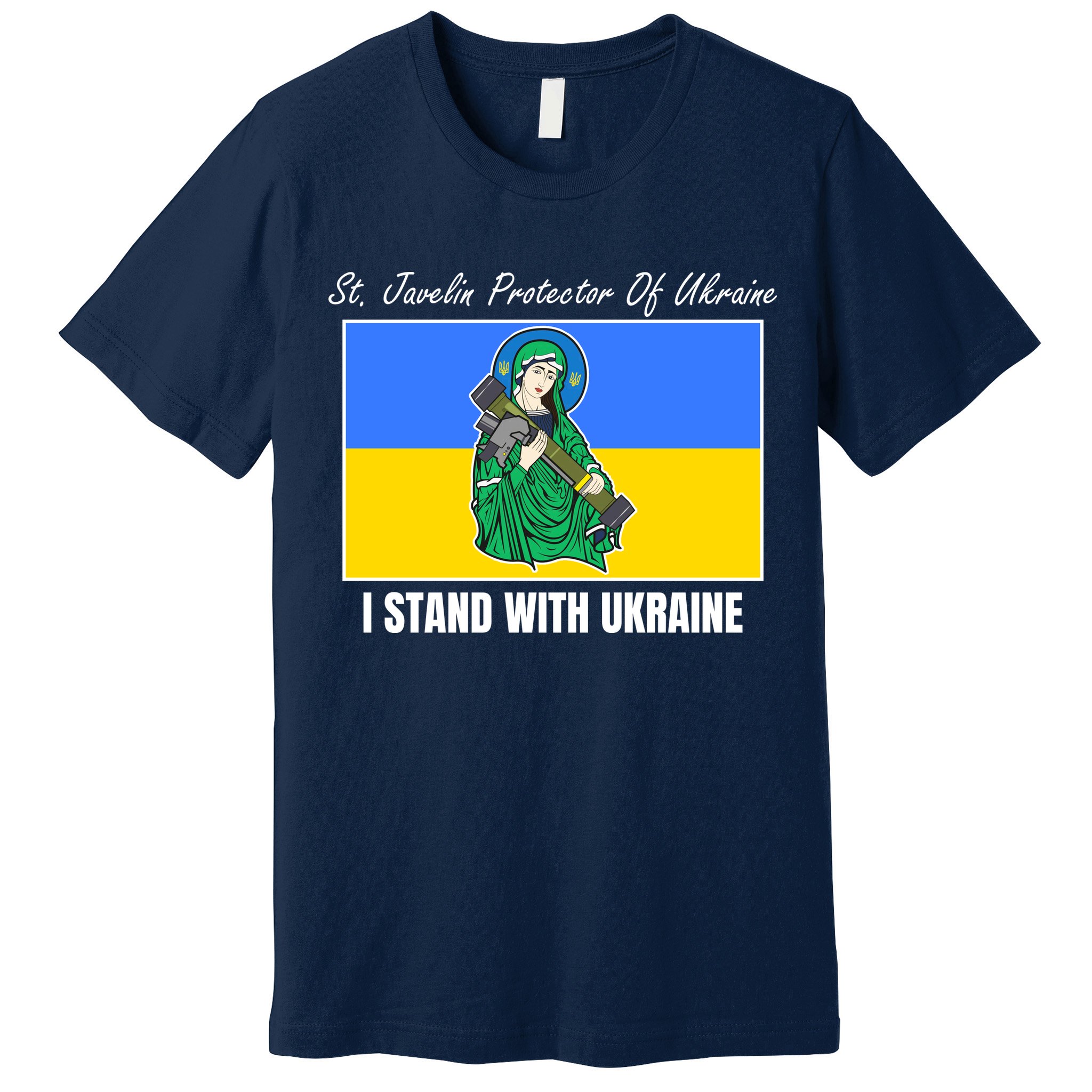 St. Javelin Protector Of Ukraine I Stand With Ukraine Premium T-Shirt