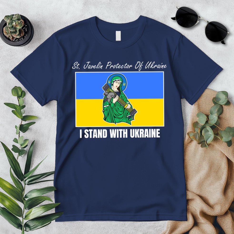St. Javelin Protector Of Ukraine I Stand With Ukraine Premium T-Shirt