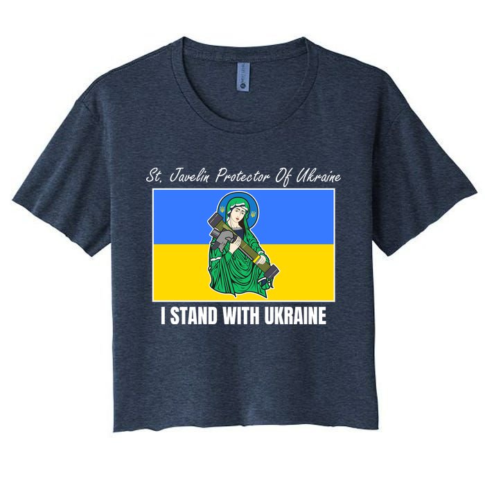 St. Javelin Protector Of Ukraine I Stand With Ukraine Crop Top