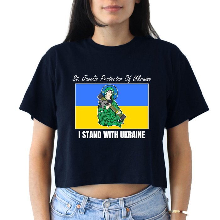 St. Javelin Protector Of Ukraine I Stand With Ukraine Crop Top