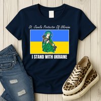St. Javelin Protector Of Ukraine I Stand With Ukraine Womens T-Shirt
