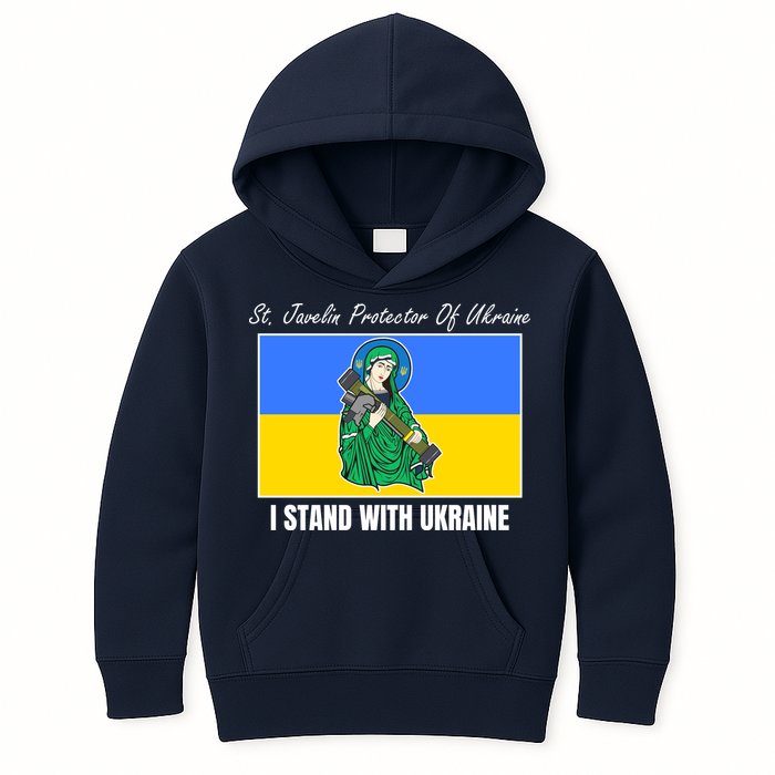 St. Javelin Protector Of Ukraine I Stand With Ukraine Kids Hoodie