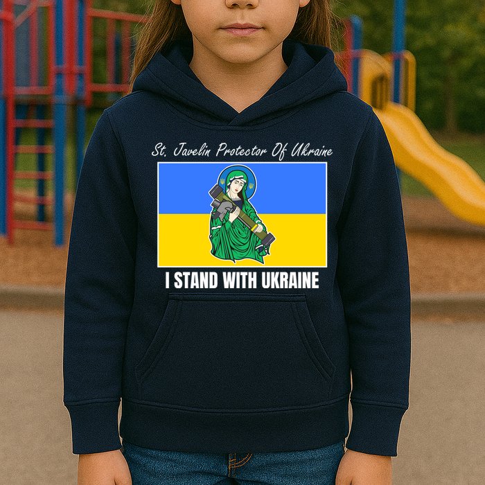 St. Javelin Protector Of Ukraine I Stand With Ukraine Kids Hoodie