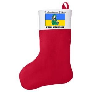 St. Javelin Protector Of Ukraine I Stand With Ukraine Felt Holiday Christmas Stocking